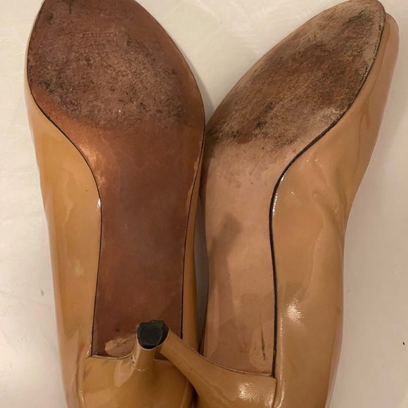 Stuart Weitzman Beige Open Toe Heels Size 8 - Picture 7 of 11